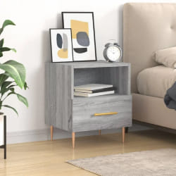 VIDAXL - Table de chevet sonoma gris