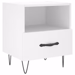 VidaXL 827421, Blanc, Fer, Bois, 400 mm, 350 mm, 475 mm, 2 pièce(s)