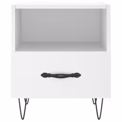 VidaXL 827421 Table de nuit et table de chevet Blanc - Vue supplémentaire 4