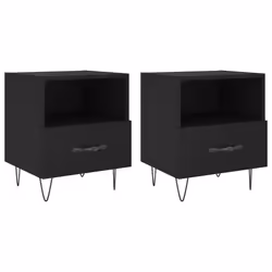 VidaXL 827423, Noir, Fer, Bois, 400 mm, 350 mm, 475 mm, 2 pièce(s)