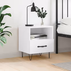 VidaXL 827424 Table de nuit et table de chevet Blanc