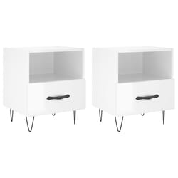 VidaXL 827425 Table de nuit et table de chevet Blanc