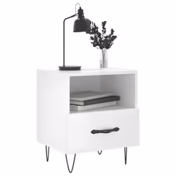 VidaXL 827425 Table de nuit et table de chevet Blanc - Vue supplémentaire 4