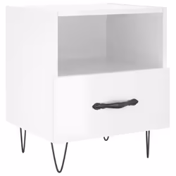 VidaXL 827425 Table de nuit et table de chevet Blanc - Vue supplémentaire 6