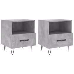 VidaXL 827429, Couleur du béton, Fer, Bois, 400 mm, 350 mm, 475 mm, 2 pièce(s)
