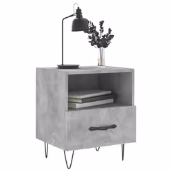VidaXL 827429 Table de nuit et table de chevet Couleur du béton - Vue supplémentaire 4