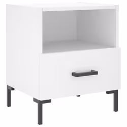 VidaXL 827436, Blanc, Fer, Bois, 400 mm, 350 mm, 475 mm, 1 pièce(s)