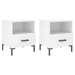 VidaXL 827437 Table de nuit et table de chevet Blanc