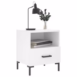 VidaXL 827437 Table de nuit et table de chevet Blanc - Vue supplémentaire 4