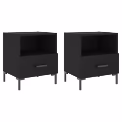VidaXL 827439, Noir, Fer, Bois, 400 mm, 350 mm, 475 mm, 2 pièce(s)
