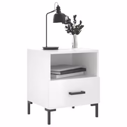 VidaXL 827441 Table de nuit et table de chevet Blanc - Vue supplémentaire 4