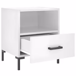 VidaXL 827441 Table de nuit et table de chevet Blanc - Vue supplémentaire 5