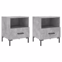 VidaXL 827445, Couleur du béton, Fer, Bois, 400 mm, 350 mm, 475 mm, 2 pièce(s)