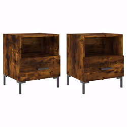VidaXL 827447, Chêne, Fer, Bois, 400 mm, 350 mm, 475 mm, 2 pièce(s)