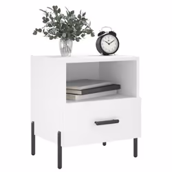 VidaXL 827453 Table de nuit et table de chevet Blanc - Vue supplémentaire 4