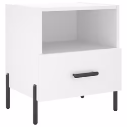 VidaXL 827453 Table de nuit et table de chevet Blanc - Vue supplémentaire 6