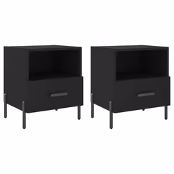 VidaXL 827455, Noir, Fer, Bois, 400 mm, 350 mm, 475 mm, 2 pièce(s)