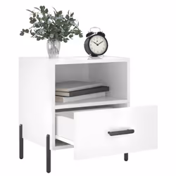 VidaXL 827457 Table de nuit et table de chevet Blanc