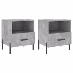 VidaXL 827461, Couleur du béton, Fer, Bois, 400 mm, 350 mm, 475 mm, 2 pièce(s)