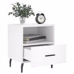 VidaXL 827469 Table de nuit et table de chevet Blanc