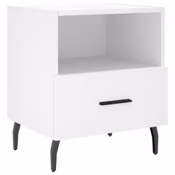 VidaXL 827469 Table de nuit et table de chevet Blanc - Vue supplémentaire 6