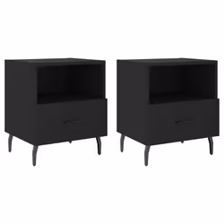 VidaXL 827471, Noir, Aluminium, Fer, Bois, 400 mm, 350 mm, 475 mm, 2 pièce(s)