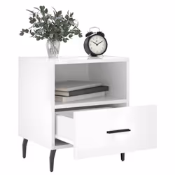 VidaXL 827473 Table de nuit et table de chevet Blanc