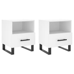 VidaXL 827485 Table de nuit et table de chevet Blanc