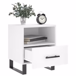 VidaXL 827485 Table de nuit et table de chevet Blanc