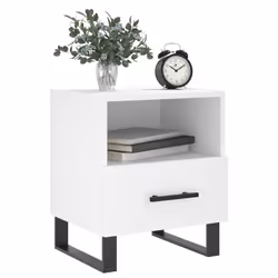 VidaXL 827485 Table de nuit et table de chevet Blanc - Vue supplémentaire 4