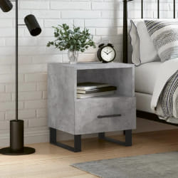vidaXL - Table de chevet - Gris béton