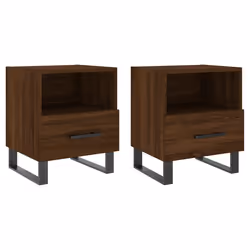 VidaXL 827499, Chêne, Fer, Bois, 400 mm, 350 mm, 475 mm, 2 pièce(s)