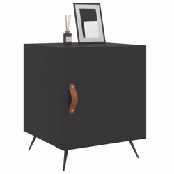 VidaXL 827503 Table de nuit et table de chevet Noir - Vue supplémentaire 4