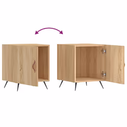 VidaXL 827506 Table de nuit et table de chevet Chêne - Vue supplémentaire 7