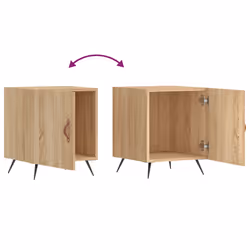 VidaXL 827507 Table de nuit et table de chevet Chêne - Vue supplémentaire 7