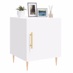 VidaXL 827532 Table de nuit et table de chevet Blanc - Vue supplémentaire 4