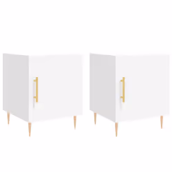 VidaXL 827533, Blanc, Fer, Bois, 400 mm, 400 mm, 500 mm, 2 pièce(s)