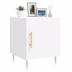 VidaXL 827533 Table de nuit et table de chevet Blanc - Vue supplémentaire 4