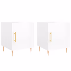 VidaXL 827537, Blanc, Fer, Bois, 400 mm, 400 mm, 500 mm, 2 pièce(s)
