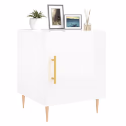 VidaXL 827537 Table de nuit et table de chevet Blanc - Vue supplémentaire 4