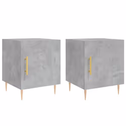 VidaXL 827541, Couleur du béton, Fer, Bois, 400 mm, 400 mm, 500 mm, 2 pièce(s)