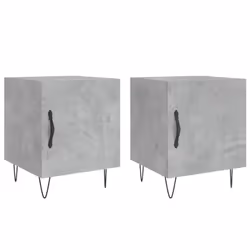 VidaXL 827557, Couleur du béton, Fer, Bois, 400 mm, 400 mm, 500 mm, 2 pièce(s)