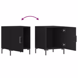 VidaXL 827566 Table de nuit et table de chevet Noir - Vue supplémentaire 6