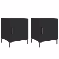 VidaXL 827567, Noir, Fer, Bois, 400 mm, 400 mm, 500 mm, 2 pièce(s)