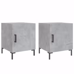 VidaXL 827573, Couleur du béton, Fer, Bois, 400 mm, 400 mm, 500 mm, 2 pièce(s)