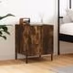 vidaXL Table de chevet chêne fumé 40x40x50 cm bois d'ingénierie