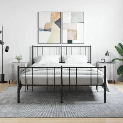 vidaXL Tables de chevet 2 pcs sonoma gris 40x40x50cm bois d'ingénierie