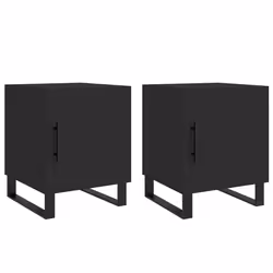 VidaXL 827615, Noir, Fer, Bois, 400 mm, 400 mm, 500 mm, 2 pièce(s)