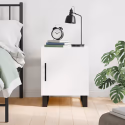 VidaXL 827616, Blanc, Fer, Bois, 400 mm, 400 mm, 500 mm, 1 pièce(s)