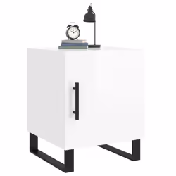 VidaXL 827617 Table de nuit et table de chevet Blanc - Vue supplémentaire 4